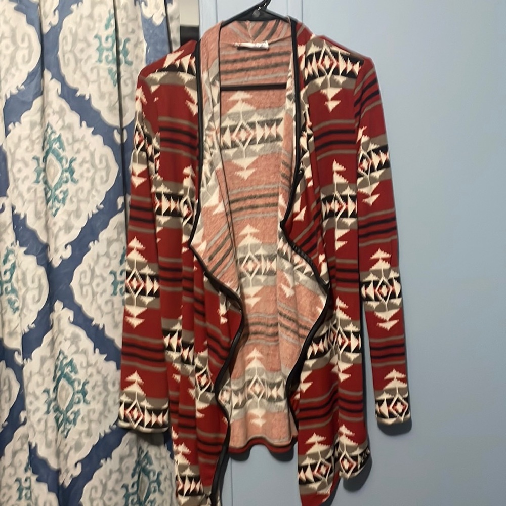 Sugar mint large cardigan Aztec design